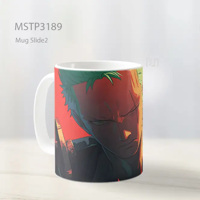 Zoro Roronoa Fokus Siap Bertarung Mug MSTP3189 - All-side / Desain