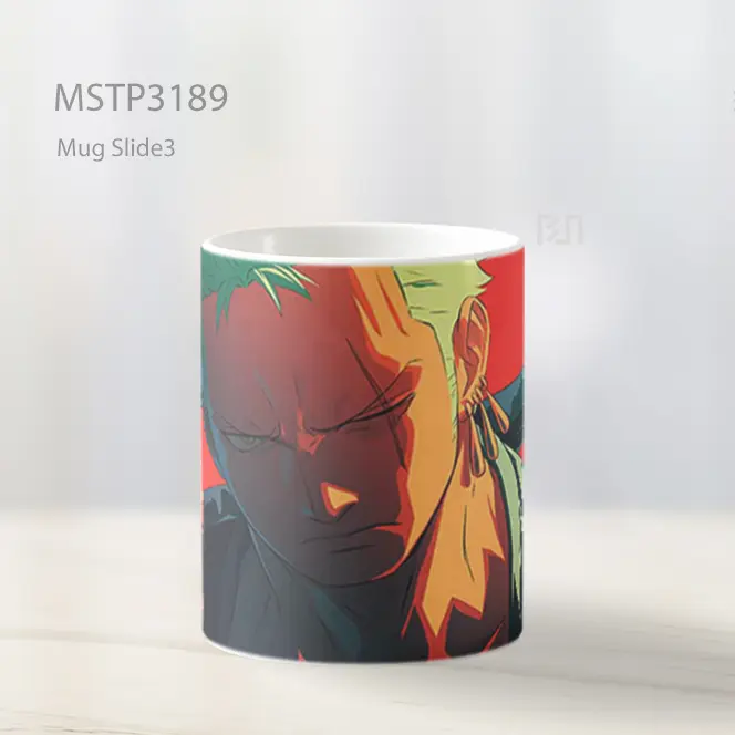 Zoro Roronoa Fokus Siap Bertarung Mug MSTP3189 - All-side / Desain
