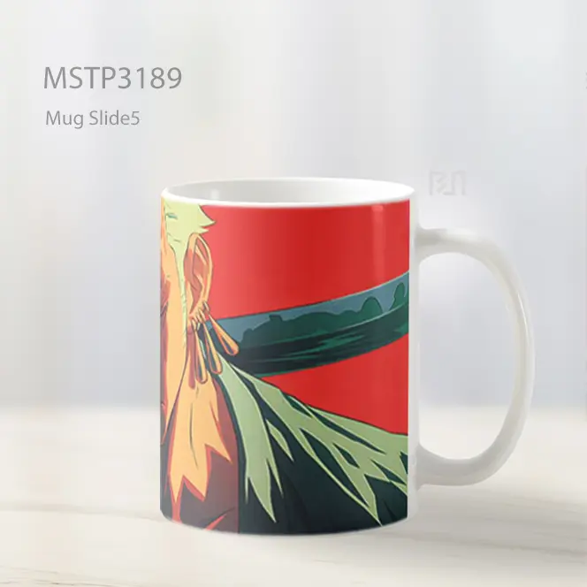 Zoro Roronoa Fokus Siap Bertarung Mug MSTP3189 - All-side / Desain