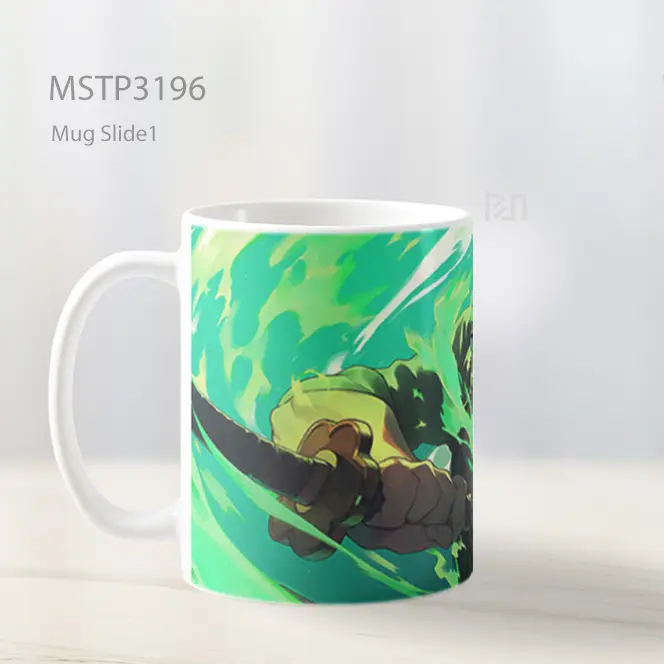 Zoro Serangan Api Hijau Epik Mug MSTP3196 - All-side / Desain