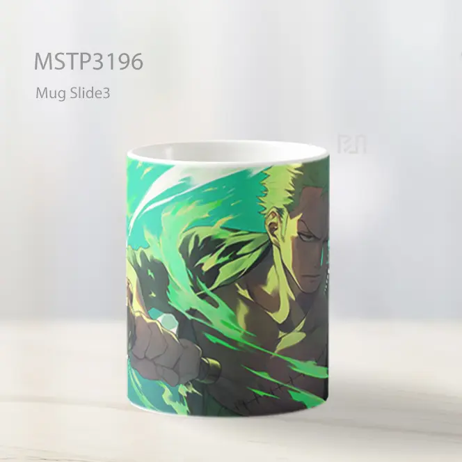 Zoro Serangan Api Hijau Epik Mug MSTP3196 - All-side / Desain