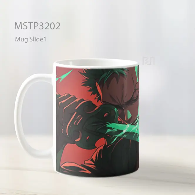 Zoro Tebasan Pedang Hijau Mug MSTP3202 - All-side / Desain