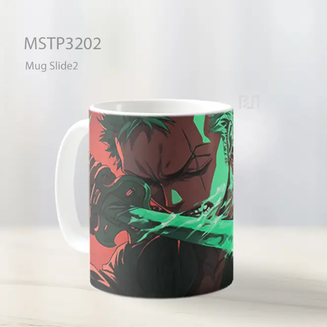 Zoro Tebasan Pedang Hijau Mug MSTP3202 - All-side / Desain
