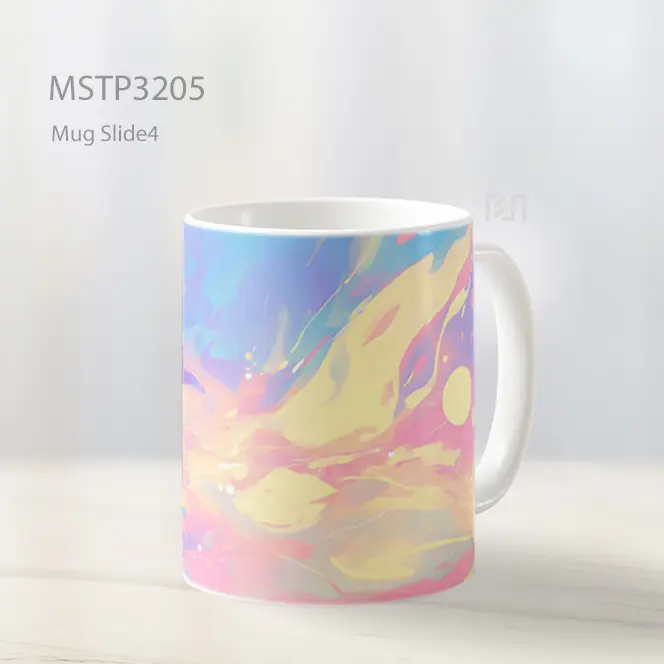 Abstrak Warna Pastel Mug MSTP3205
