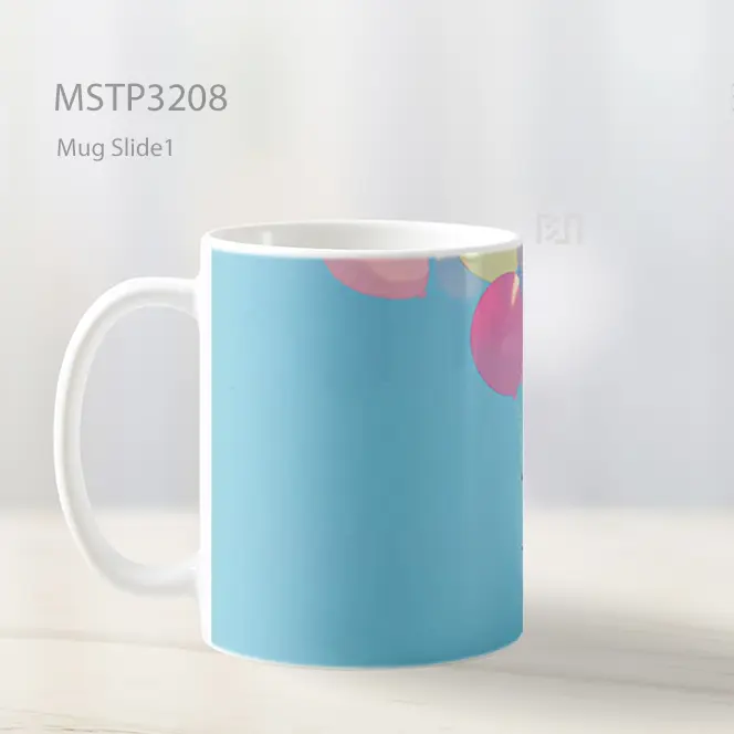 Anak Anjing Terbang Dengan Balon Mug MSTP3208 - All-side / Desain