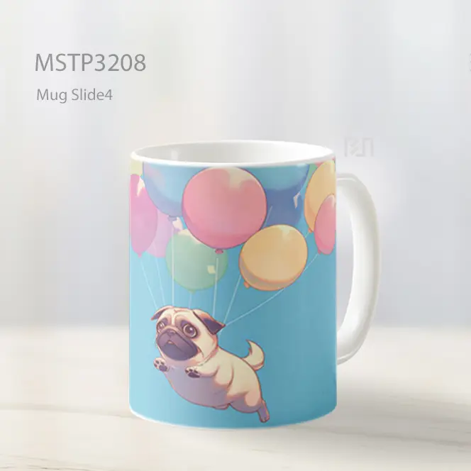 Anak Anjing Terbang Dengan Balon Mug MSTP3208