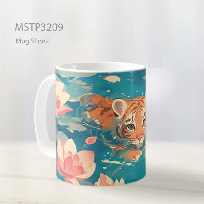 Anak Harimau Di Kolam Teratai Mug MSTP3209 - All-side / Desain