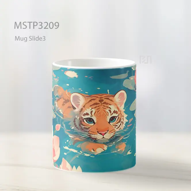 Anak Harimau Di Kolam Teratai Mug MSTP3209 - All-side / Desain