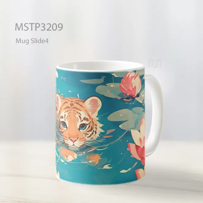 Anak Harimau Di Kolam Teratai Mug MSTP3209