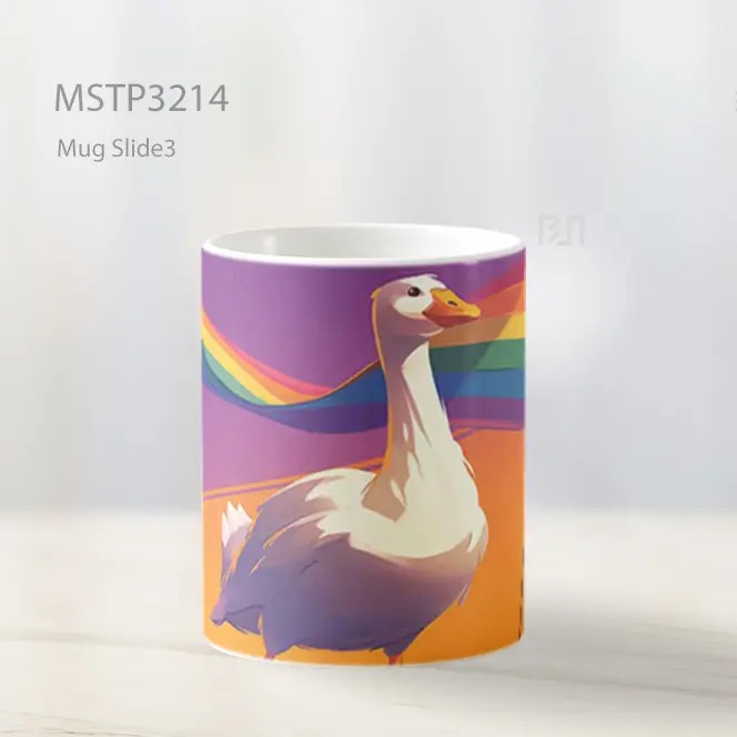 Angsa Membawa Bendera Pelangi Mug MSTP3214 - All-side / Desain