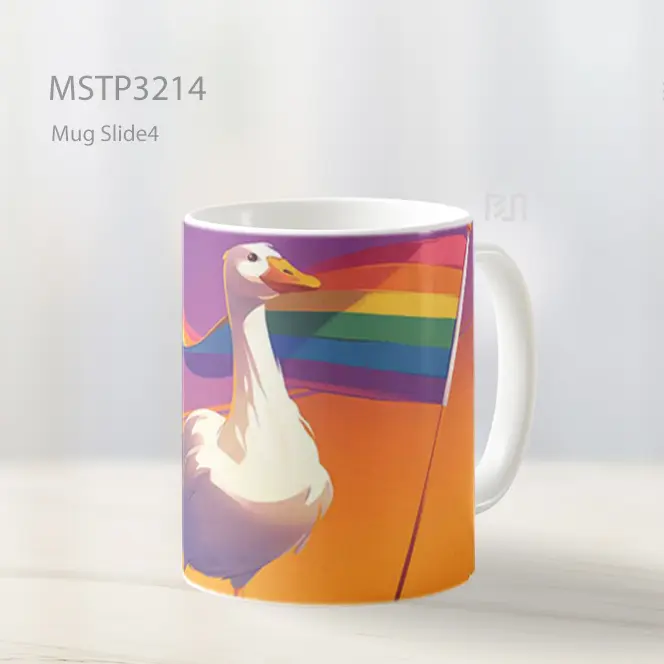 Angsa Membawa Bendera Pelangi Mug MSTP3214