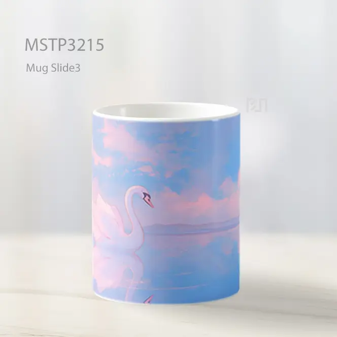 Angsa Putih Di Danau Pink Mug MSTP3215 - All-side / Desain