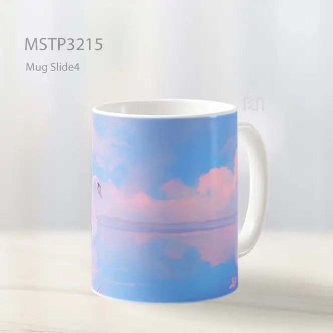 Angsa Putih Di Danau Pink Mug MSTP3215