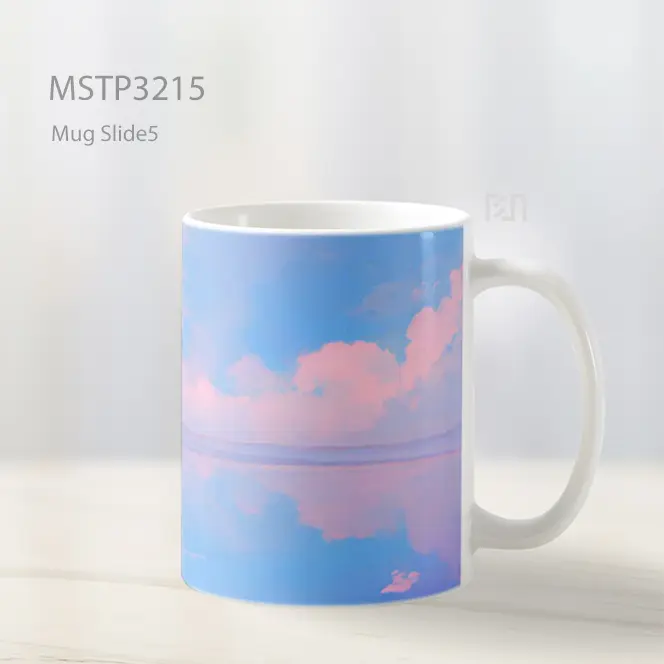 Angsa Putih Di Danau Pink Mug MSTP3215 - All-side / Desain