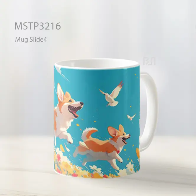 Anjing Bermain Di Padang Mug MSTP3216
