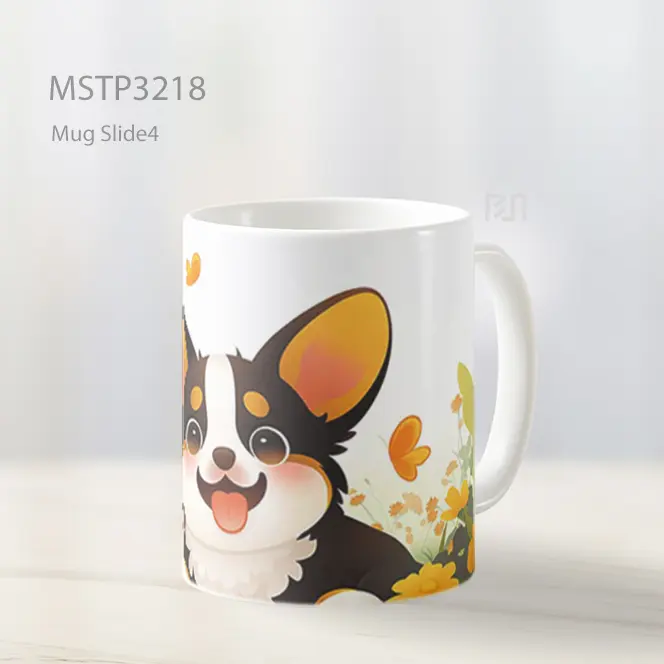 Anjing Corgi Ceria Mug MSTP3218