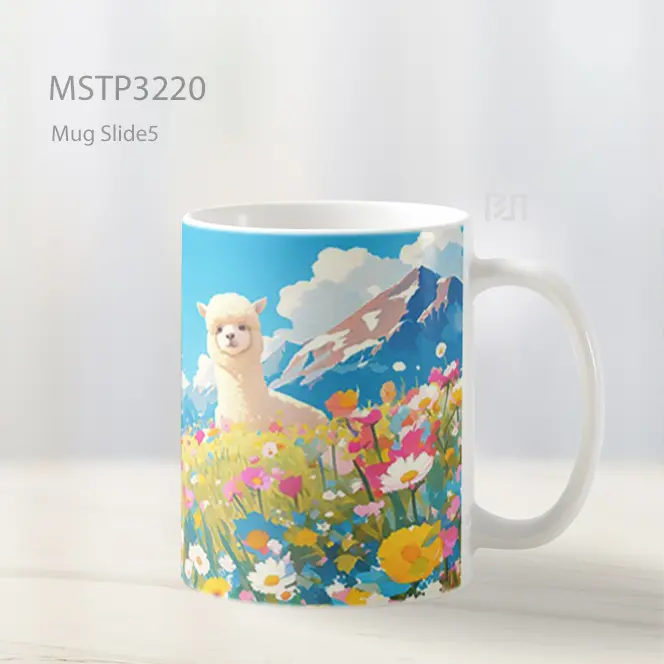 Anjing Ladang Bunga Mug MSTP3220 - All-side / Desain