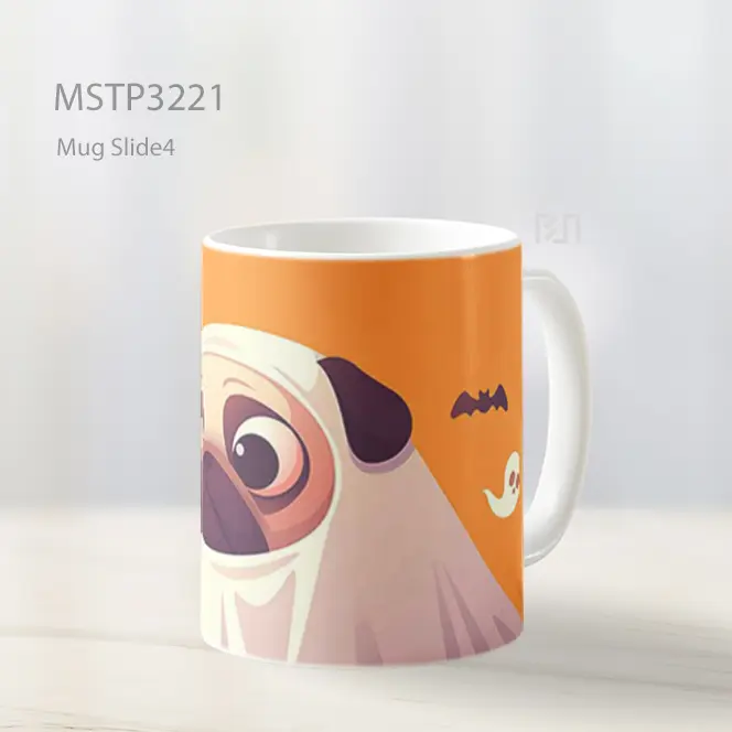 Anjing Pug Halloween Mug MSTP3221