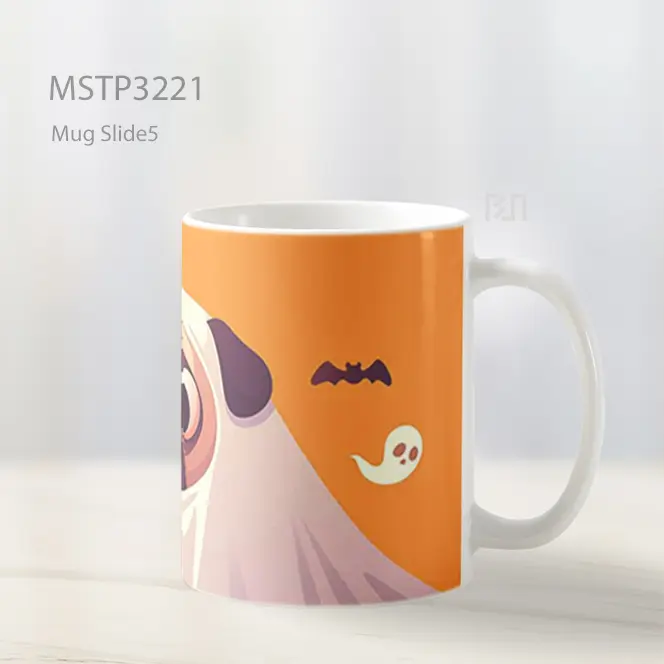 Anjing Pug Halloween Mug MSTP3221 - All-side / Desain