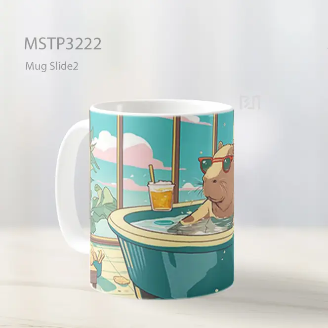 Anjing Santai Di Bak Mandi Mug MSTP3222 - All-side / Desain