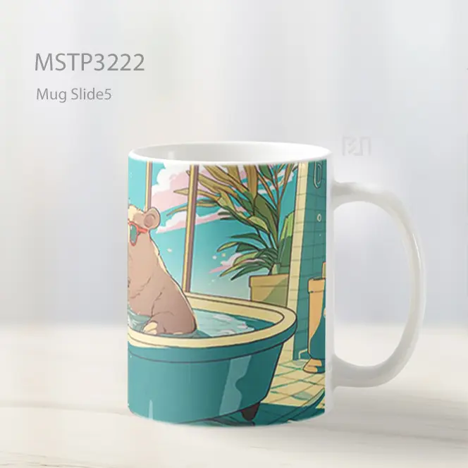 Anjing Santai Di Bak Mandi Mug MSTP3222 - All-side / Desain