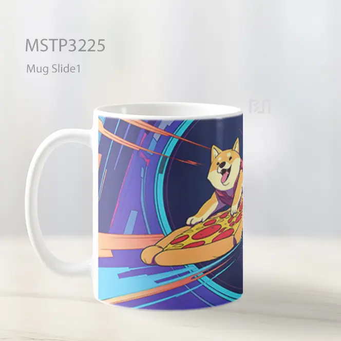 Anjing Surfer Futuristik Mug MSTP3225 - All-side / Desain