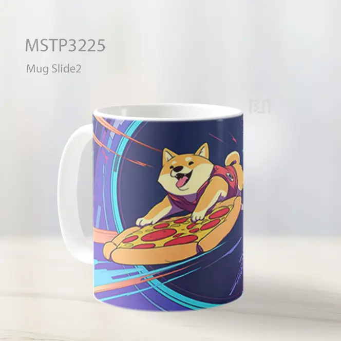 Anjing Surfer Futuristik Mug MSTP3225 - All-side / Desain