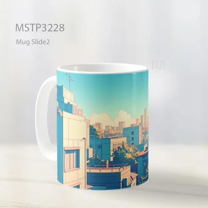 Atap Kota Pagi Mug MSTP3228 - All-side / Desain
