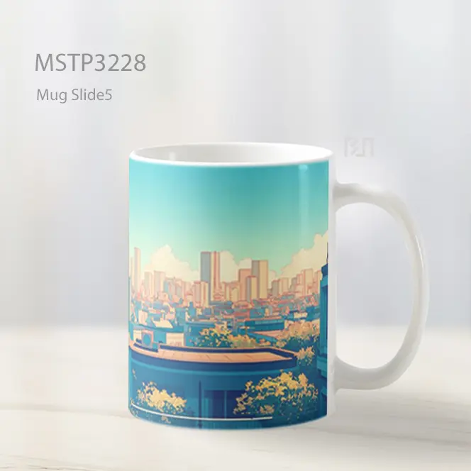 Atap Kota Pagi Mug MSTP3228 - All-side / Desain