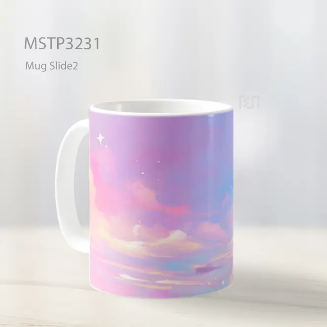 Awan Pink Biru Mug MSTP3231 - All-side / Desain