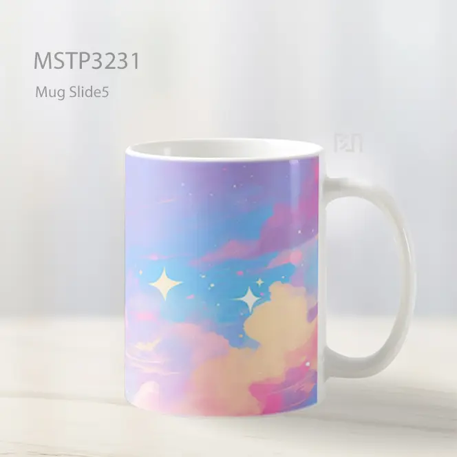 Awan Pink Biru Mug MSTP3231 - All-side / Desain