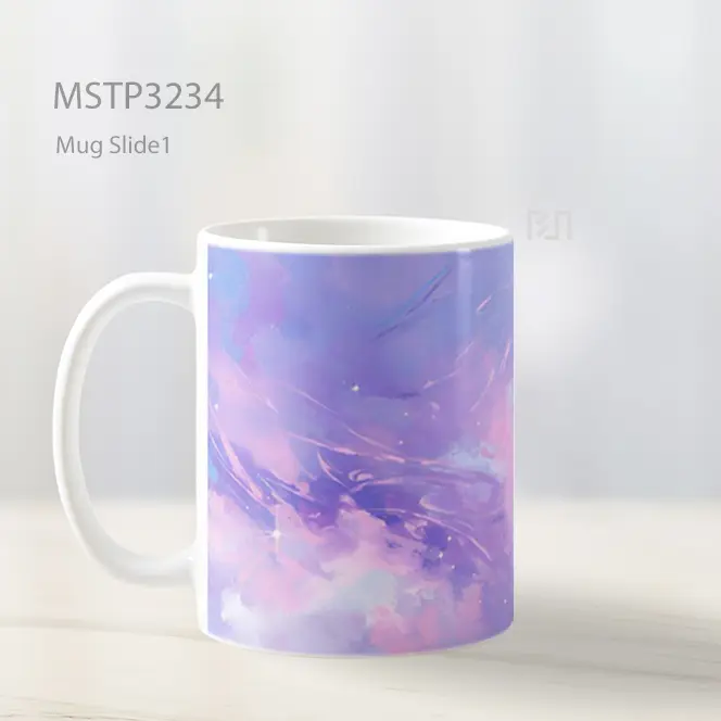Awan Ungu Pastel Mug MSTP3234 - All-side / Desain