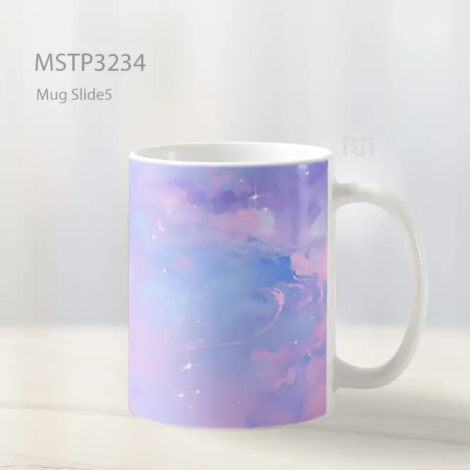 Awan Ungu Pastel Mug MSTP3234 - All-side / Desain