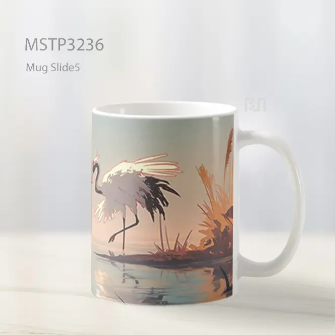 Bangau Di Rawa Mug MSTP3236 - All-side / Desain