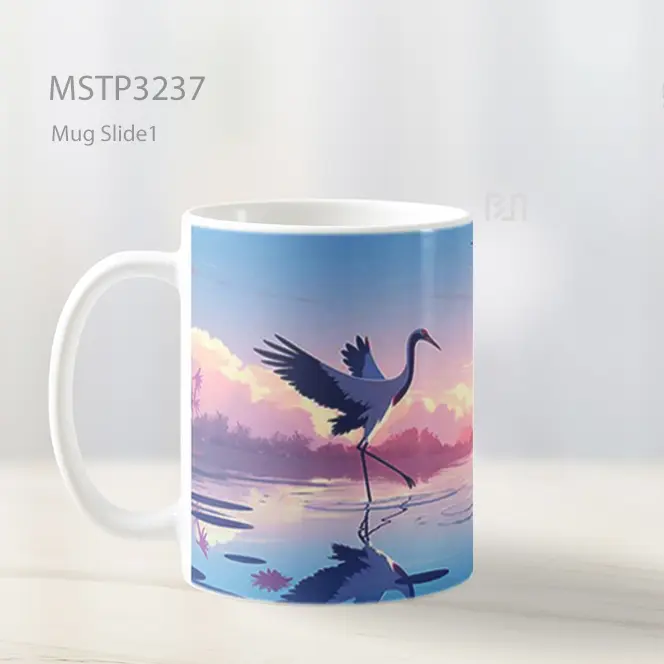 Bangau Di Senja Romantis Mug MSTP3237 - All-side / Desain