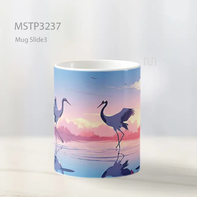 Bangau Di Senja Romantis Mug MSTP3237 - All-side / Desain