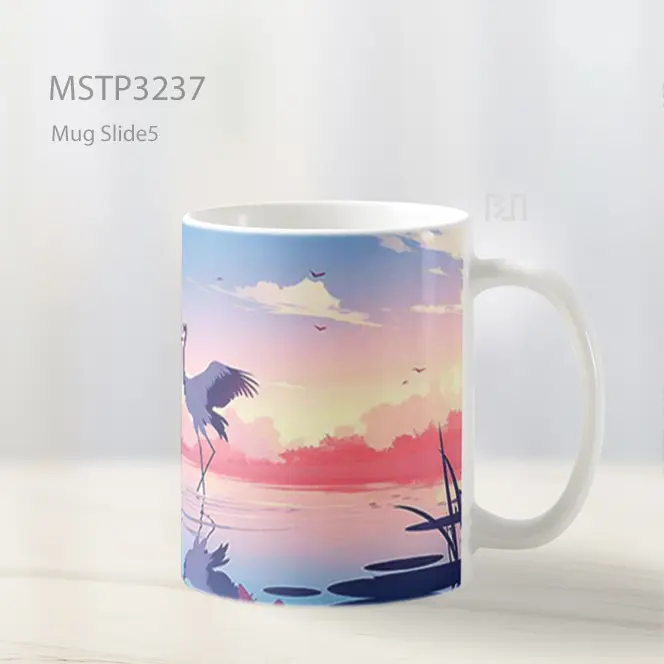 Bangau Di Senja Romantis Mug MSTP3237 - All-side / Desain