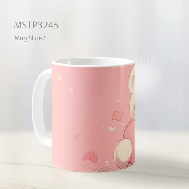 Beruang Imut Pink Mug MSTP3245 - All-side / Desain
