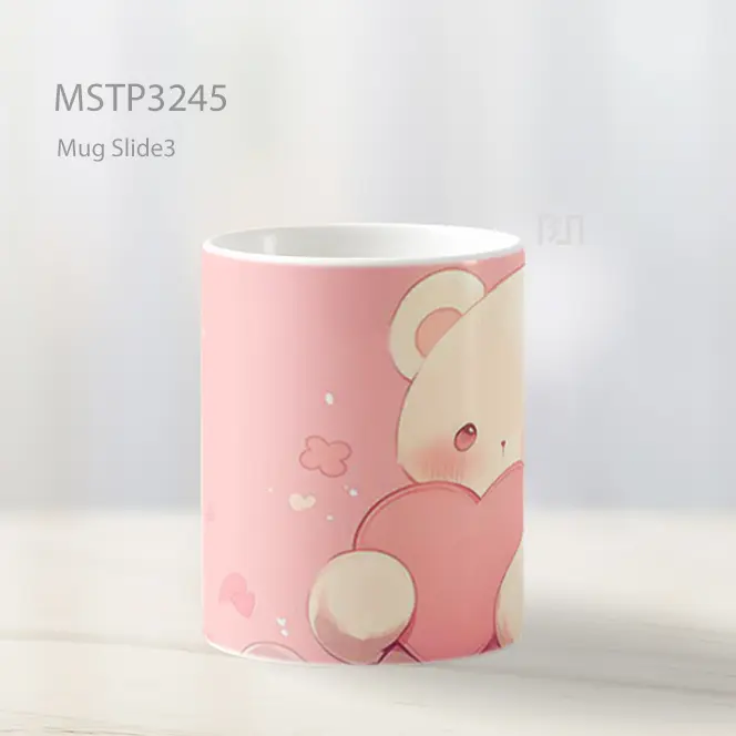 Beruang Imut Pink Mug MSTP3245 - All-side / Desain