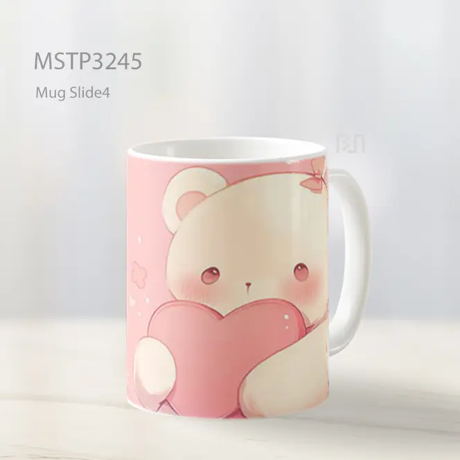 Beruang Imut Pink Mug MSTP3245