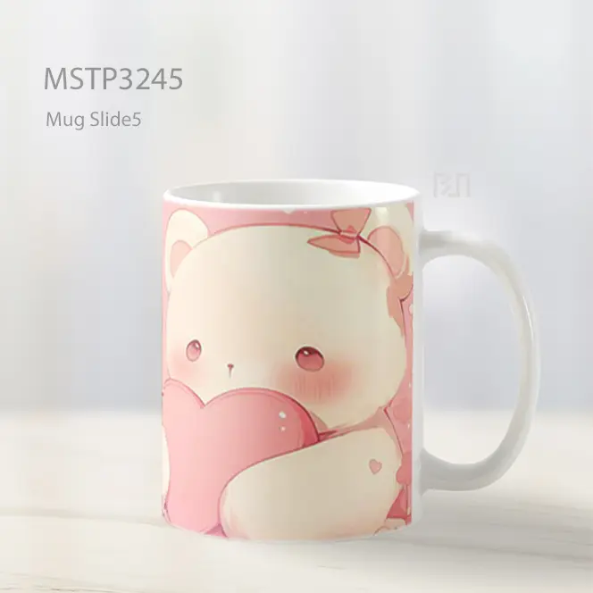 Beruang Imut Pink Mug MSTP3245 - All-side / Desain
