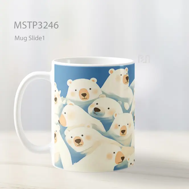 Beruang Kutub Pola Mug MSTP3246 - All-side / Desain