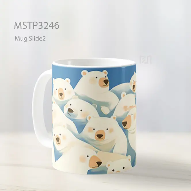 Beruang Kutub Pola Mug MSTP3246 - All-side / Desain