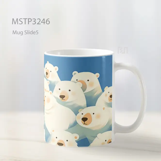 Beruang Kutub Pola Mug MSTP3246 - All-side / Desain