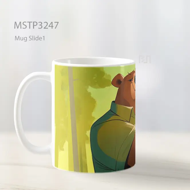 Beruang Tersenyum Mug MSTP3247 - All-side / Desain