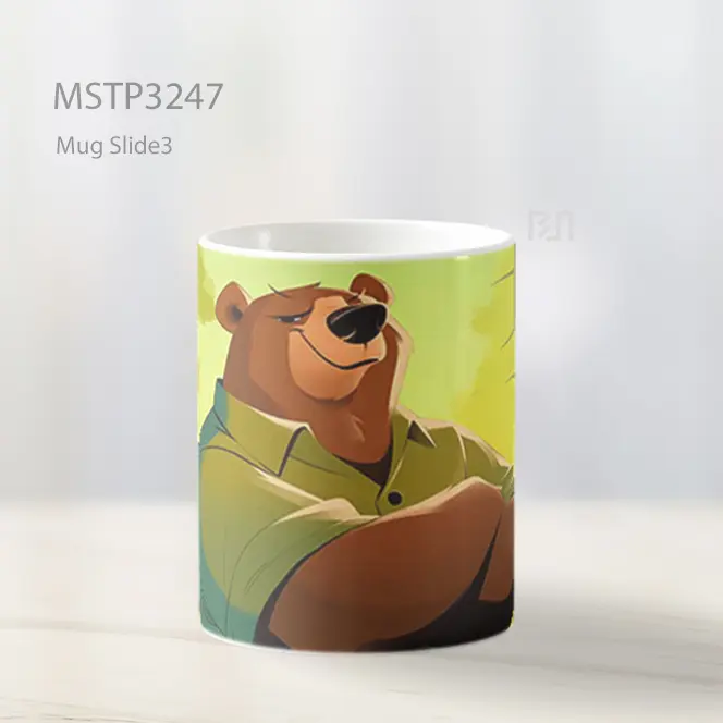 Beruang Tersenyum Mug MSTP3247 - All-side / Desain