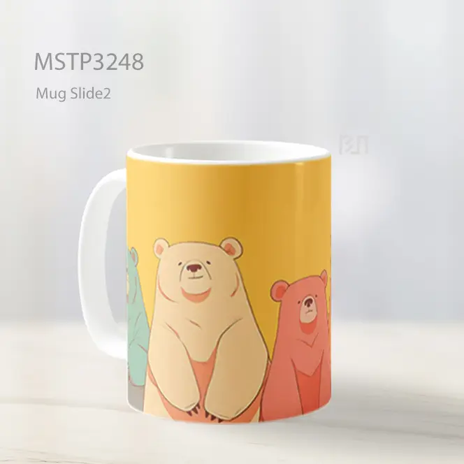 Beruang Warna Mug MSTP3248 - All-side / Desain