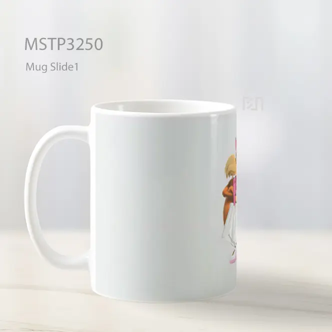 Boneka Gaun Putih Mug MSTP3250 - All-side / Desain