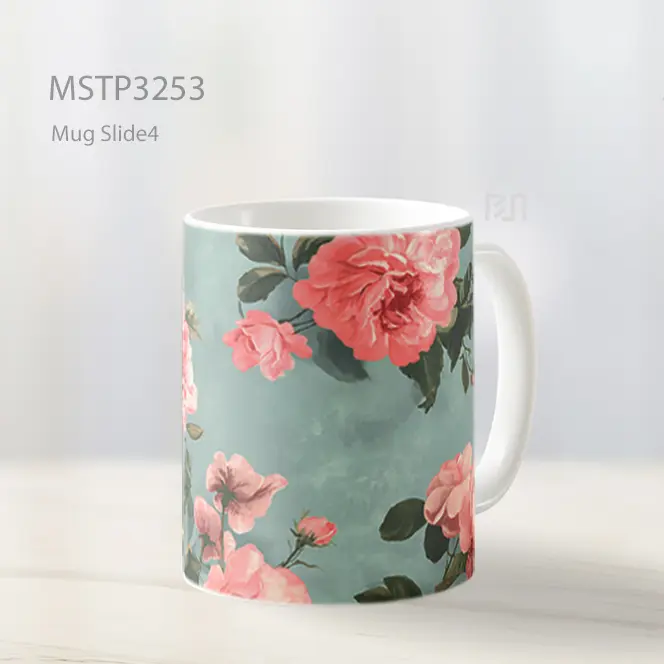 Bunga Mawar Merah Muda Mug MSTP3253