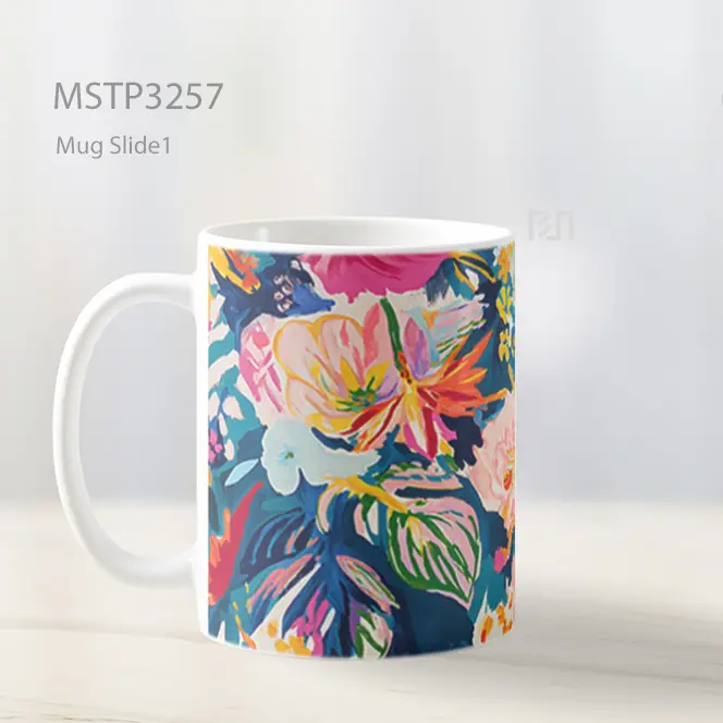 Bunga Tropis Warna Warni Mug MSTP3257 - All-side / Desain